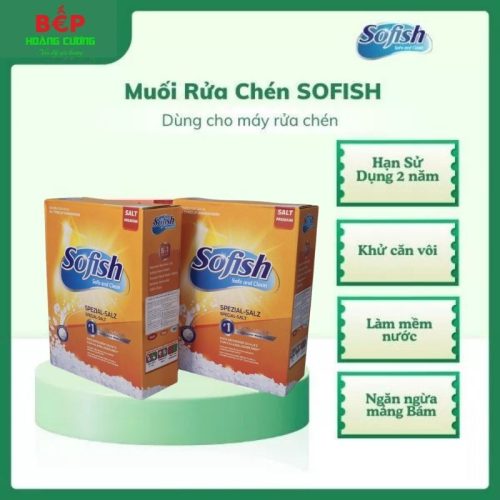 Sofish Muối rửa chén máy rửa bát Hộp 1.6kg