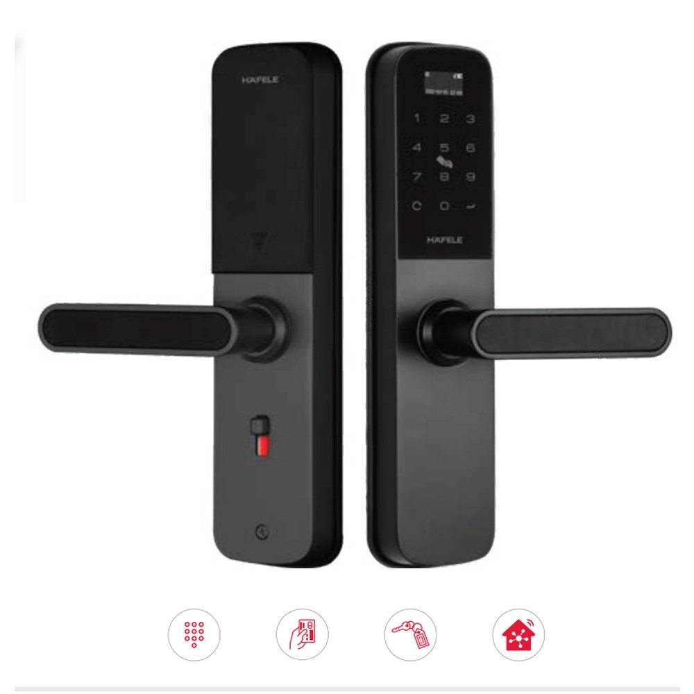 Hafele Khóa Điện Tử DL6100 912.20.582 – Cửa Mở Xoay – Vân Tay, Mật Khẩu, Thẻ Từ – Hợp Kim Nhôm 4 Hafele Khóa Điện Tử DL6100 912.20.582 – Cửa Mở Xoay – Vân Tay, Mật Khẩu, Thẻ Từ – Hợp Kim Nhôm - Ảnh 2