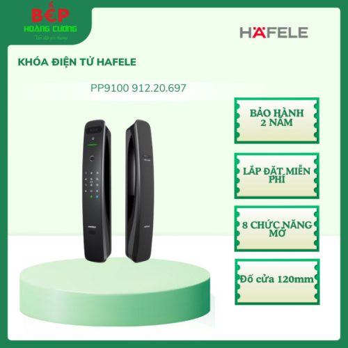 Khóa Điện Tử PP9100 Hafele 912.20.697, cho cửa có độ dày cửa 35 - 100mm, cổng USB-C