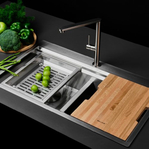 Malloca Chậu rửa chén Slide MS 862 - Thép không gỉ 304, Bộ xả thông minh ngăn mùi 14 vn 11134207 7ras8 m3331apgz6pmfc