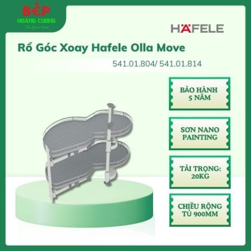Rổ Góc Xoay Hafele Olla Move Mở trái 900mm 541.01.814 - Bảo hành 5 năm
