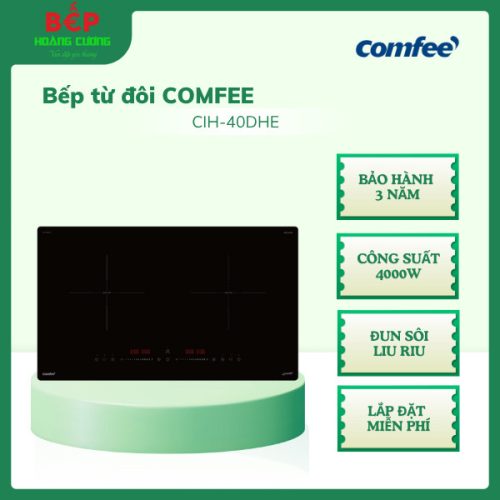 Bếp từ Comfee CIH-40DHE. Công nghệ Inverter sôi liu riu, Công Suất 4000W