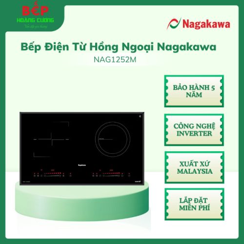 Bếp điện từ Nagakawa NAG1252M, Công nghệ inverter, xuất xứ Malaysia