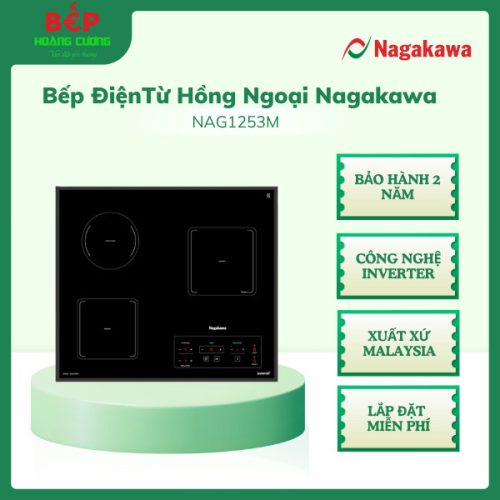 Bếp điện từ ngoại Nagakawa NAG1253M, Công nghệ Inverter, xuất xứ Malaysia