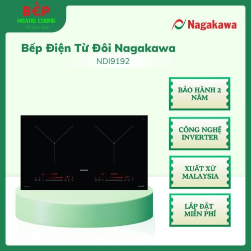 Bếp điện từ Nagakawa NDI9192, Công nghệ Inverter, xuất xứ Malaysia