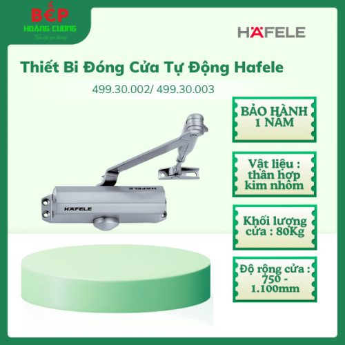 Hafele Thiết Bị Đóng Cửa Tự Động 499.30.003 – Tải 80kg, Giữ Cửa, Giảm Chấn Êm Nhẹ, Lắp Cửa Gỗ/Nhôm
