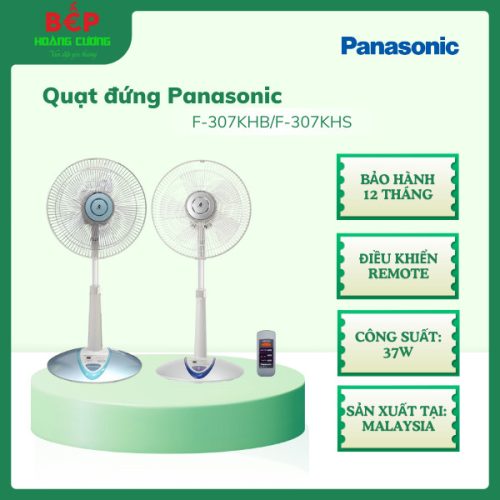 Quạt đứng Panasonic F-307KHB Màu Xanh – 37W,Có Remote