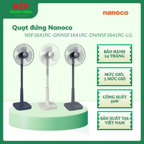 Quạt đứng Nanoco NSF1641RC-DN Màu Xanh, Bảo hành 24 tháng