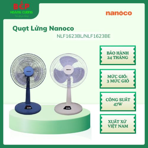 Quạt lửng cơ Nanoco NLF1623BE Màu beige 47W, Bảo hành 24 tháng