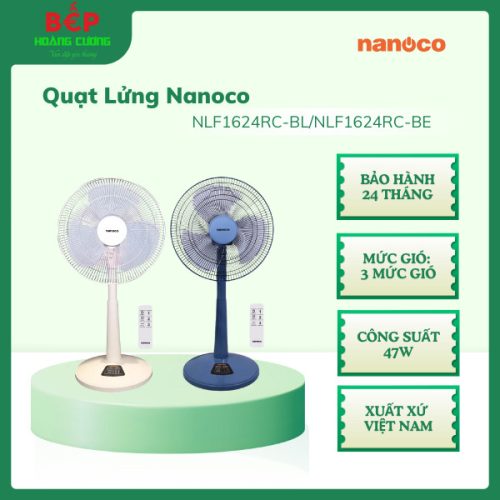Quạt lửng remote Nanoco NLF1624RC-BE Màu beige, Bảo hành 12 tháng