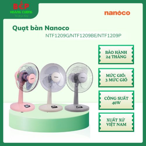 Quạt lửng 3 cánh Nanoco NTF1209BE – Màu Beige