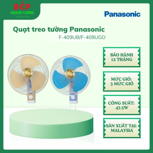 Quạt treo tường Panasonic F-409UGO Màu vàng kim, Bảo hành 12 tháng