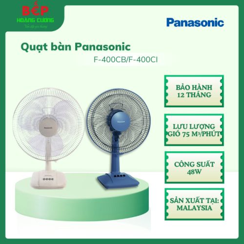 Quạt bàn Panasonic F-400CI Màu trắng ngà 48W, 3 cấp độ gió, Bảo hành 12 tháng