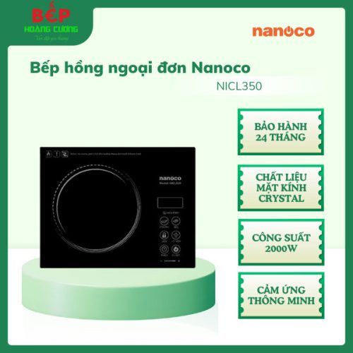 Bếp điện Nanoco NICL350, Bảo hành 24 tháng, Công suất 2000W