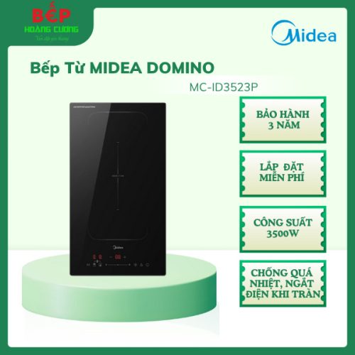 BẾP TỪ MIDEA Domino MC-ID3523P, tổng 3500W, chống quá nhiệt, ngắt điện khi tràn