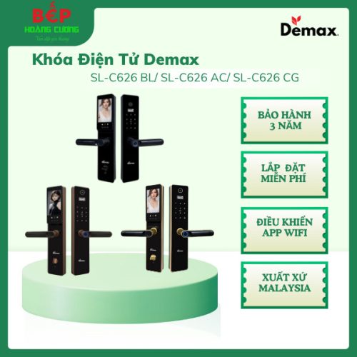 Khóa Điện Tử Demax SL - C626 BL, Điều Khiển App WiFI