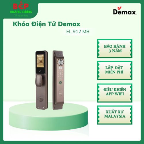 Khóa Điện Tử Demax EL 912 MB Có Remote, Cảm biên sinh trắc học