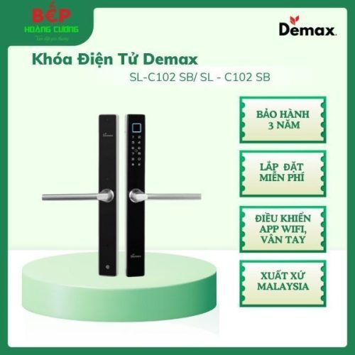 Khóa Điện Tử Demax SL-C102 SB không App WIFI, xuất Xứ Malaysia