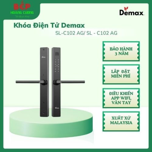 Khóa Điện Tử Demax SL-C102 AG Có App Wifi, bảo hành 3 năm tại nhà, xuất Xứ Malaysia