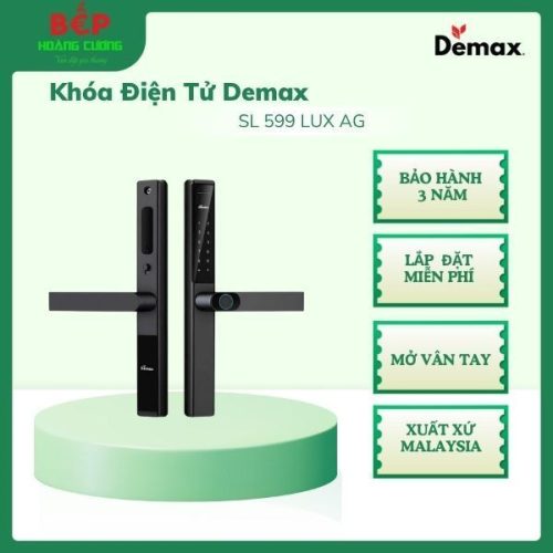 Khóa Điện Tử Demax SL 599 LUX AG mở vân tay, xuất xứ Malaysia