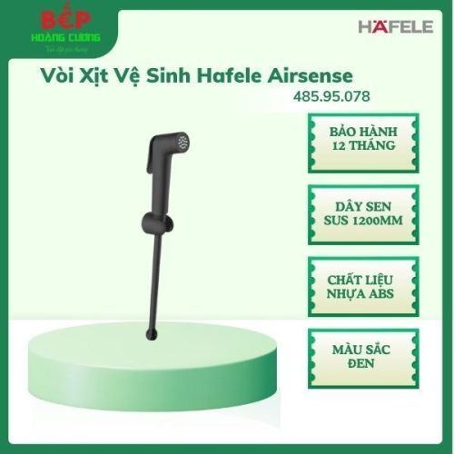 Vòi Xịt Vệ Sinh Hafele Airsense 485.95.078, Dây sen SUS 1200mm, nhựa ABS