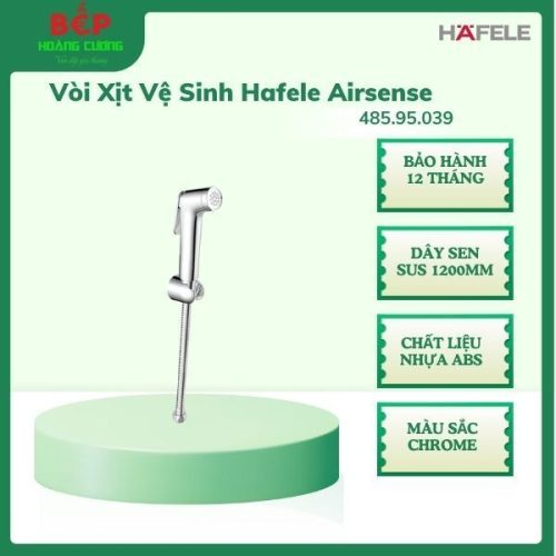 Vòi Xịt Vệ Sinh Hafele Airsense 485.95.039, Dây sen SUS 1200mm, nhựa ABS