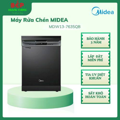 Máy Rửa Chén MIDEA MDW13-7635QB, Lắp Đặt Miễn Phí, Bảo hành 36 tháng