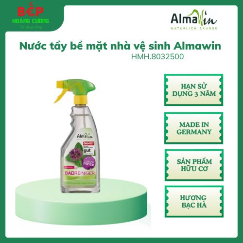 Almawin HMH.8032500 Nước Tẩy Rửa Nhà Vệ Sinh Hữu Cơ – Hương Bạc Hà Tự Nhiên – Làm Sạch, Khử Mùi, Bảo Vệ Da Tay