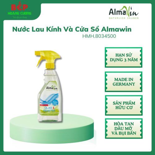 Almawin HMH.8034500 Nước Lau Kính Hữu Cơ – 500ml – Làm Sạch Hiệu Quả, Sáng Bóng, Không Gây Kích Ứng