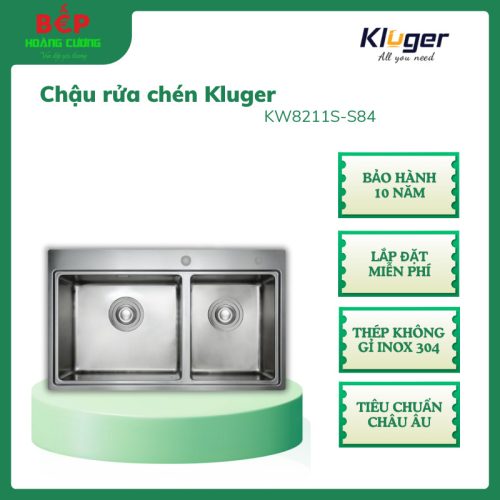 Chậu rửa bát Kluger K2 100 Series KW8211S – S84 Bề mặt Brushed, Thép không gỉ Inox 304
