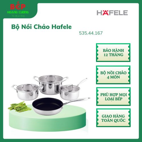 Bộ Nồi Chảo 4 món HS-CW4CX Hafele 535.44.167, phù hợp mọi loại bếp, Bảo hành 1 Năm