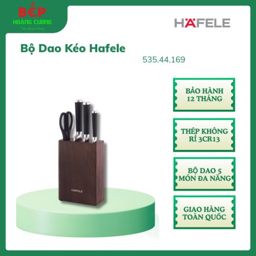 Bộ Dao Kéo 5 món HS-K5X Hafele 535.44.169, Lưỡi dao bằng thép không rỉ 3CR13