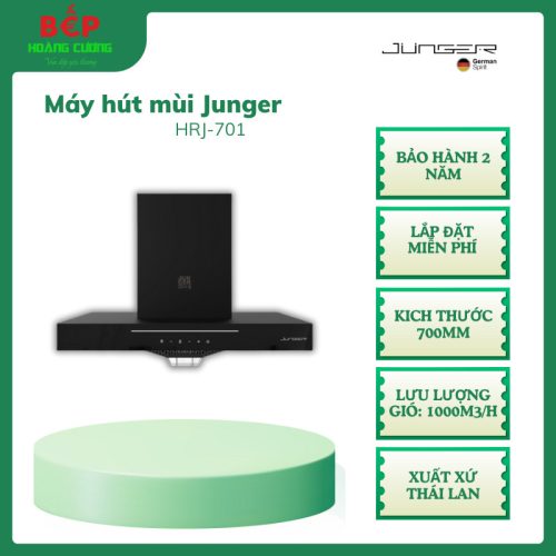 Máy Hút Mùi Bếp Junger HRJ-701 – Hút Mạnh 1000 m³/h – Vận Hành Êm – Dễ Vệ Sinh