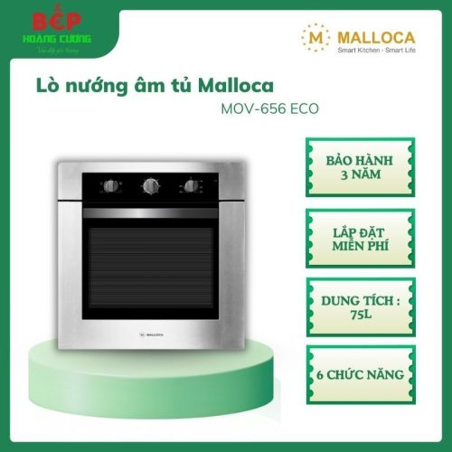 [Malloca] Lò nướng âm tủ MOV-656 ECO – 6 chức năng, dung tích 75L, Bảo hành 3 Năm