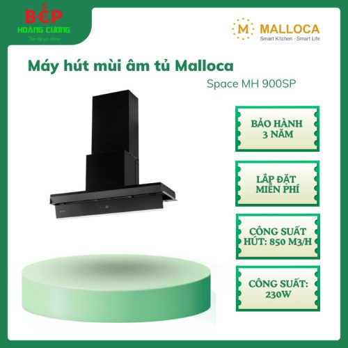 Malloca Space MH 900SP – Máy hút mùi âm tủ - Công suất hút 850 m³/h – Điều khiển cảm ứng