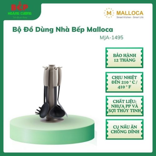 Malloca MJA-1495 – Bộ đồ dùng nhà bếp 6 món – dụng cụ nấu ăn chống dính – Chịu nhiệt đến 210°C
