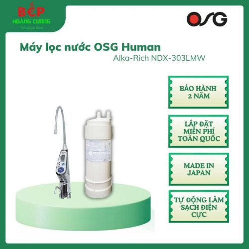 Máy lọc nước điện giải iON kiềm OSG Alka-Rich NDX-303LMW – Lắp đặt miễn phí, Bảo hành 24 tháng