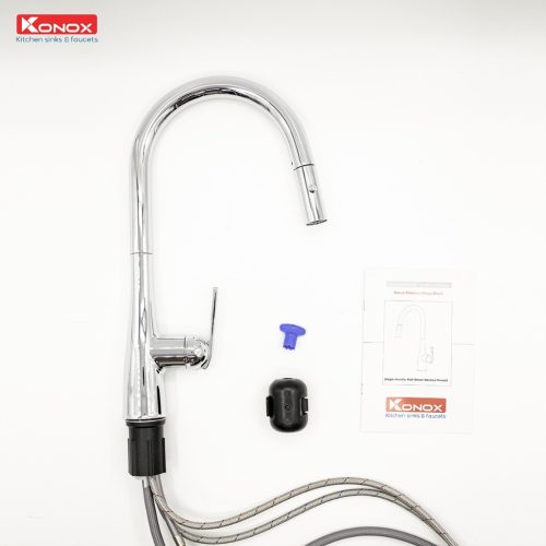 Vòi Rửa Bát Dây Rút Konox Curva Chrome – Dây rút – 2 Chế Độ Xả – Mạ PVD Chrome 5 Lớp 10 vn 11134207 820l4 mg1sof8tro5mc9