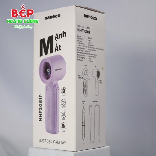 Nanoco NHF3081P Quạt Cầm Tay Mini – Pin Lithium, 5 Cấp Độ Gió – Nhỏ Gọn, Tiện Lợi Cho Mọi Hành Trình 9 vn 11134207 820l4 mg4ymm92tn2lbb