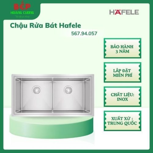 Hafele WS SINK COMBO 567.94.057 – Chậu Rửa Chén Inox 304 – Lắp Âm – Kèm Phụ Kiện Chính Hãng