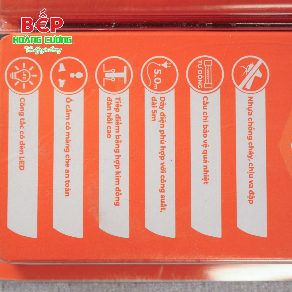 Ổ cắm có dây Nanoco NES3320-5, Nhựa ABS chống cháy, Dây dài 5m 6 Ổ cắm có dây Nanoco NES3320-5, Nhựa ABS chống cháy, Dây dài 5m - Ảnh 4