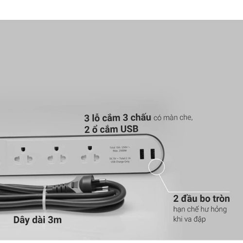 Ổ cắm có dây Panasonic WCHG243322W-VN, dòng điện 16A – 250VAC 14 vn 11134275 7ras8 mc1g5p05l6mtf6
