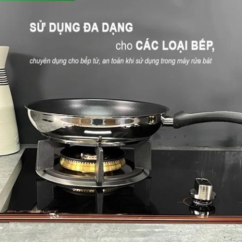 Eurosun MS1526-ECO Chảo chống dính inox - Lòng 3 lớp Quantanium - size 26cm - Tay cầm cách nhiệt 12 vn 11134275 7ras8 mcllkixhbcbm35