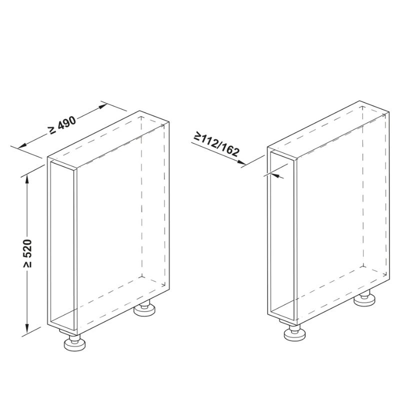 Kệ đựng gia vị Hafele 545.14.321 7 Kích thước kệ đựng gia vị Hafele 545.14.321