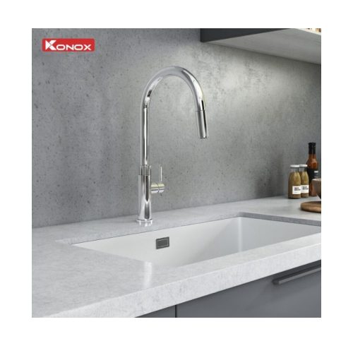 Vòi rửa bát dây rút Lasi Chrome 11 Lắp đặt vòi rửa bát dây rút Lasi Chrome