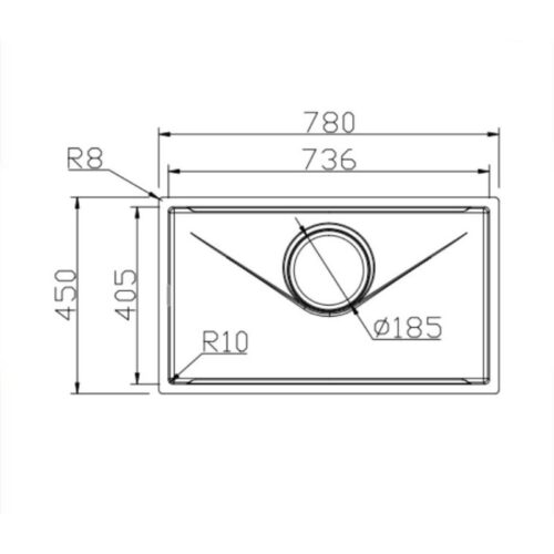 Kích thước chậu rửa bát GrandX GX7845V