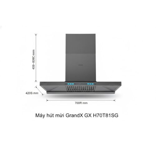 Kích thước máy hút mùi GrandX GX H70T81SG